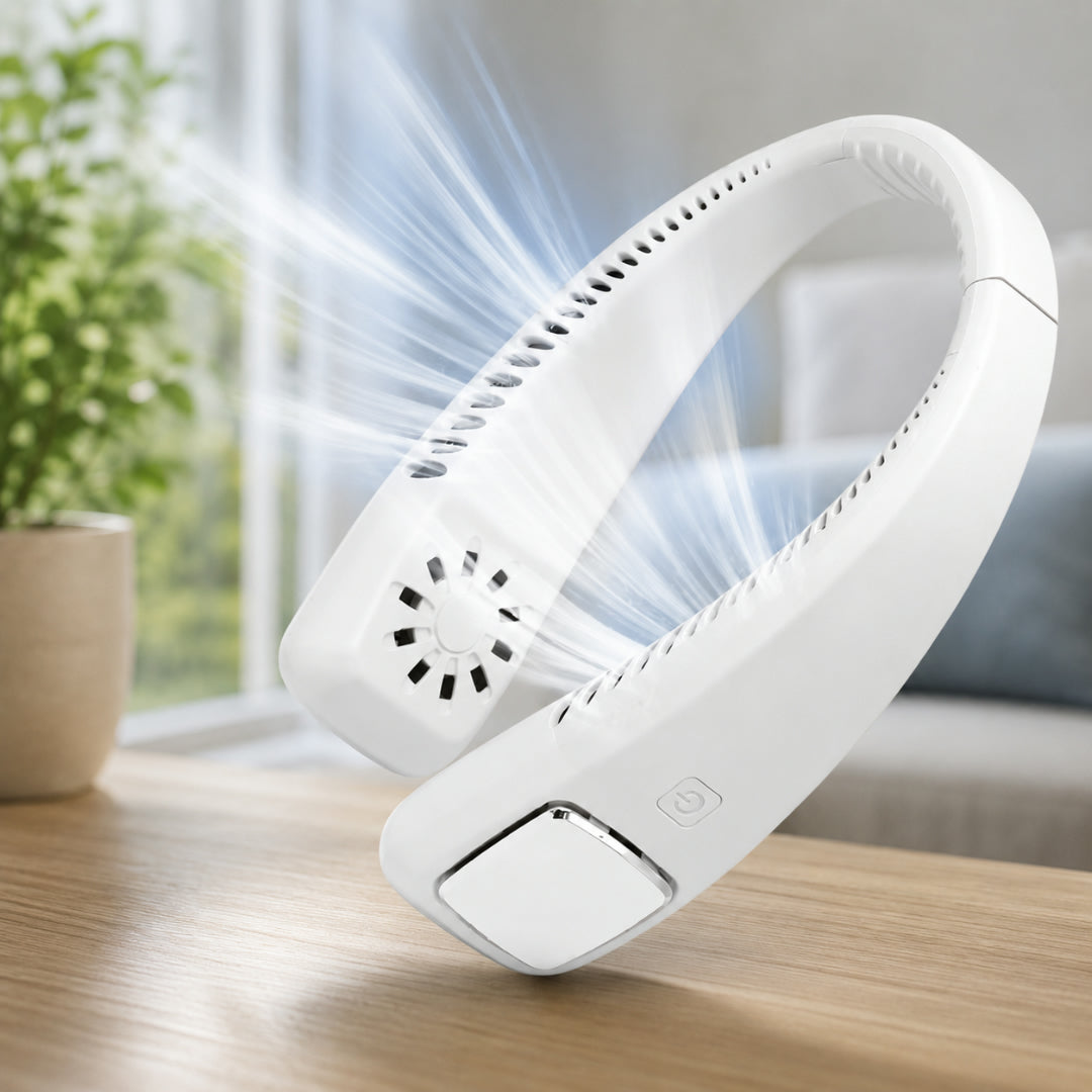 Ventilador de Pescoço Portátil Recarregável USB Sem Hélices