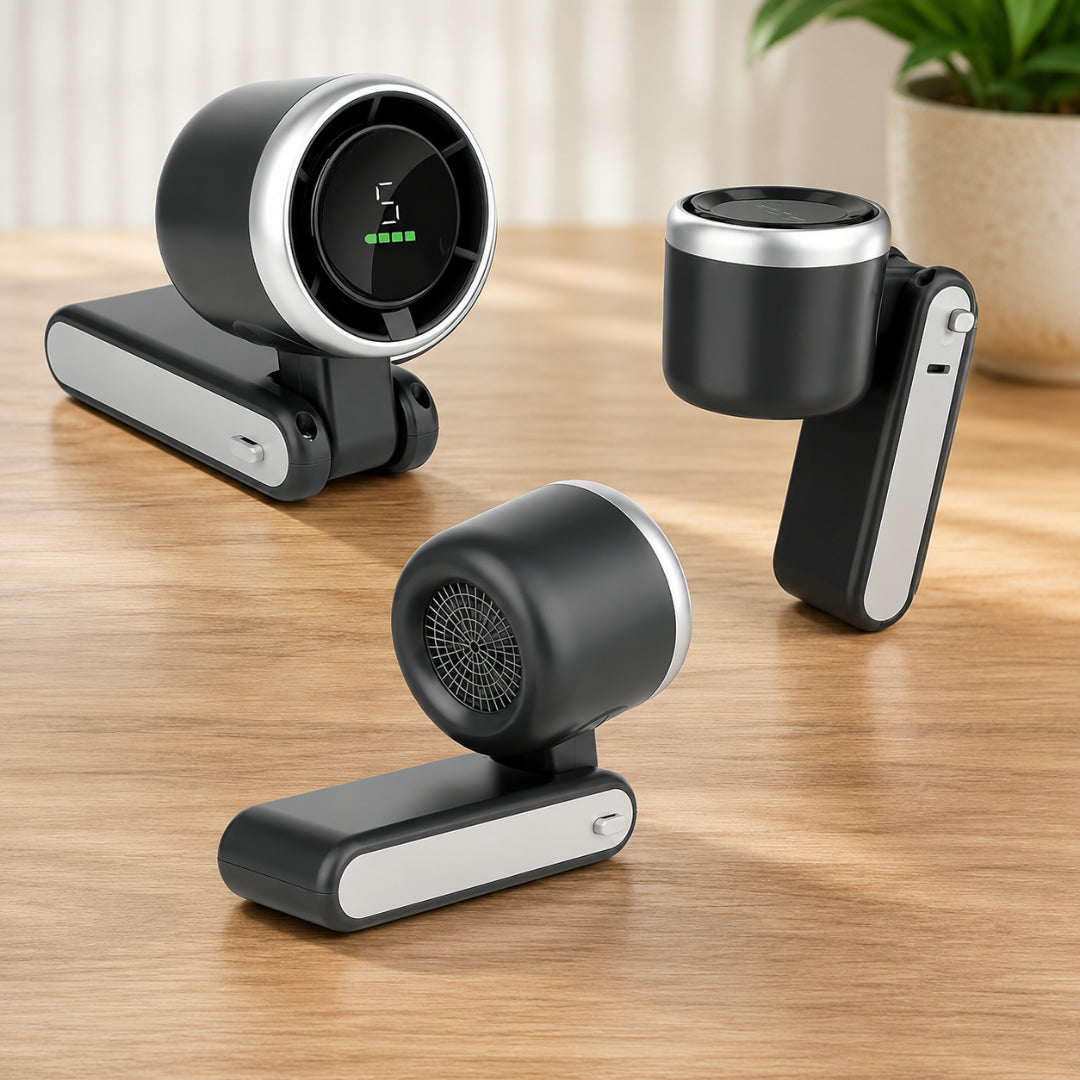Portable USB Cooling Fan with Digital Display