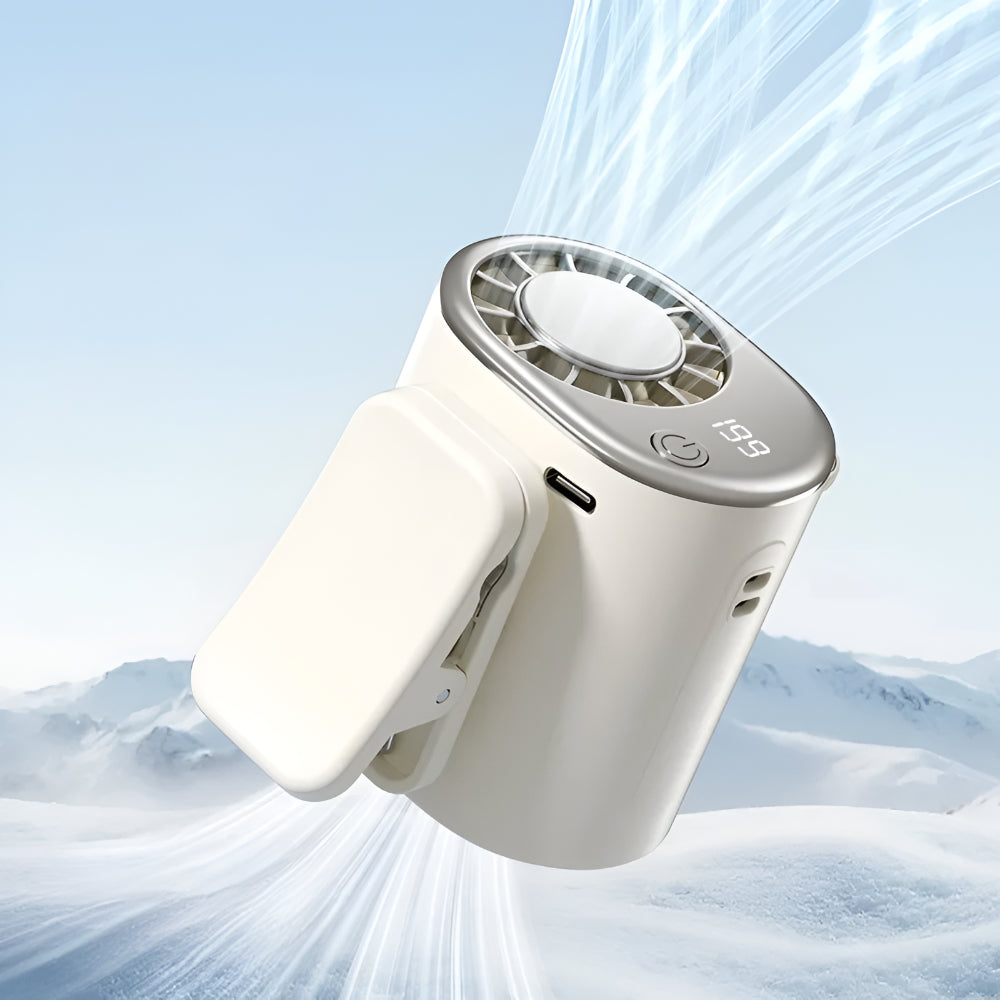 Ventilatore Portatile USB Clip Pieghevole Ricaricabile