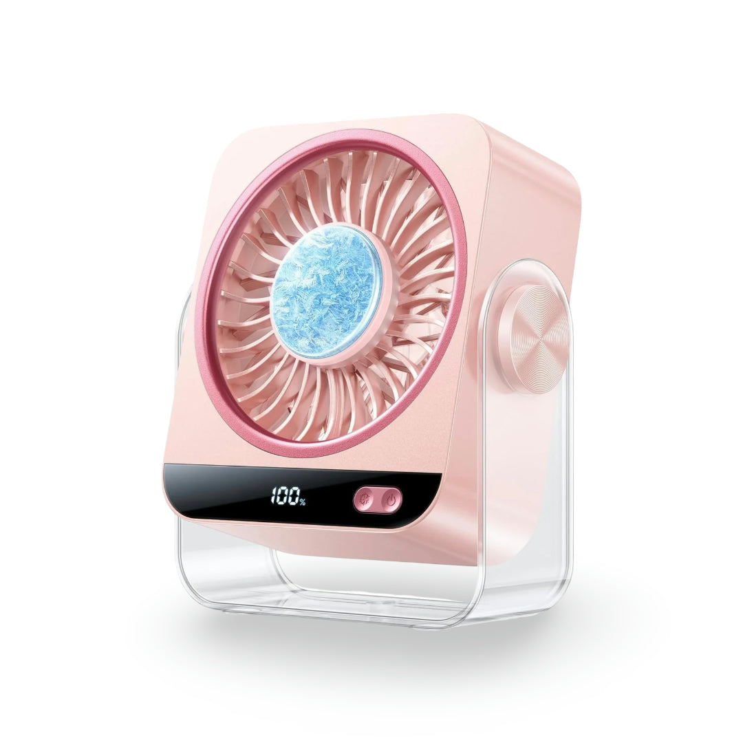 USB Cooling Fan Digital Display Desk 