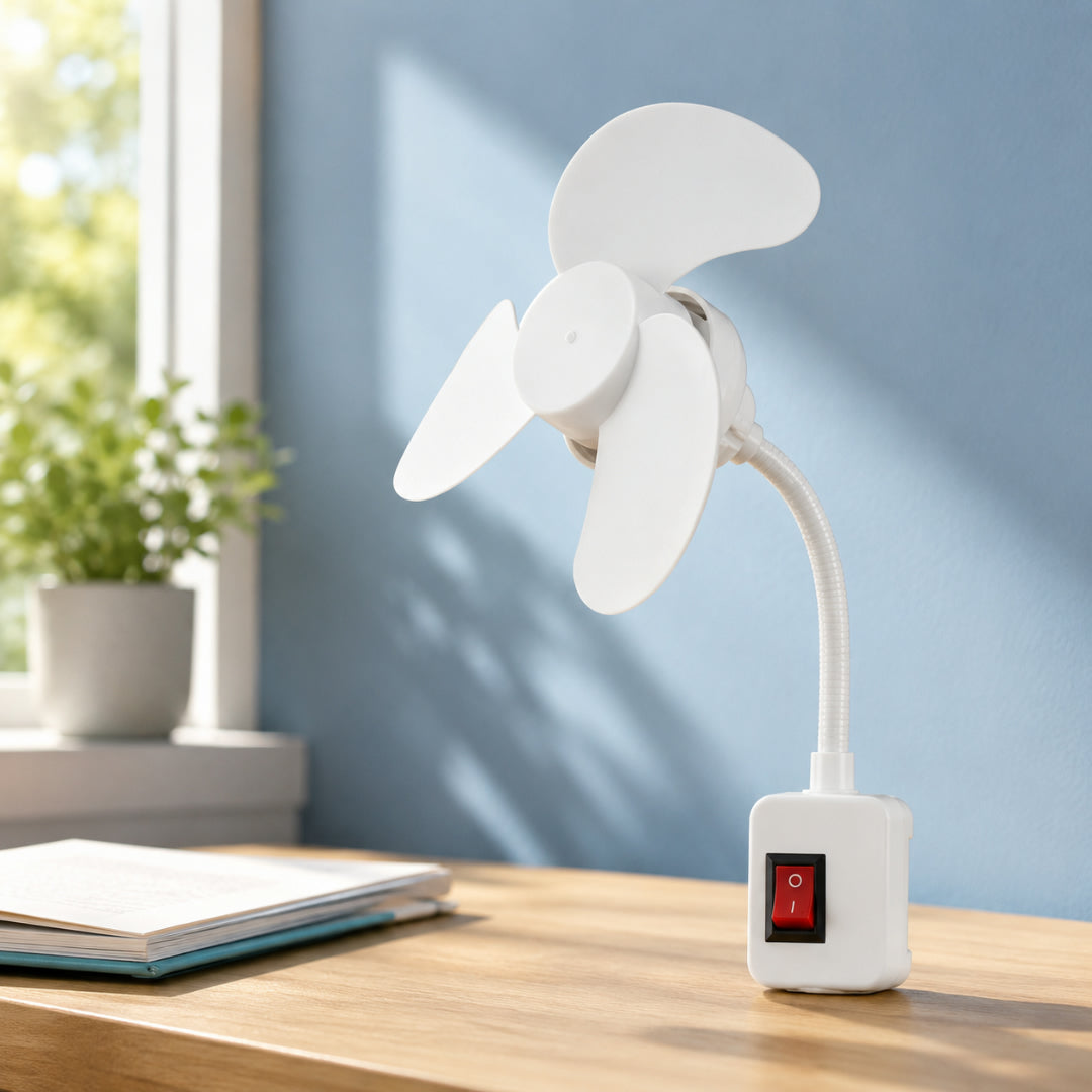 USB Desk Fan Adjustable Neck Cooling
