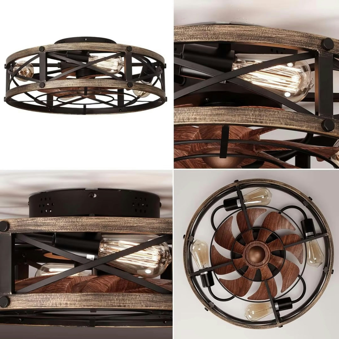 Industrial Ceiling Fan LED Remote Control Silent