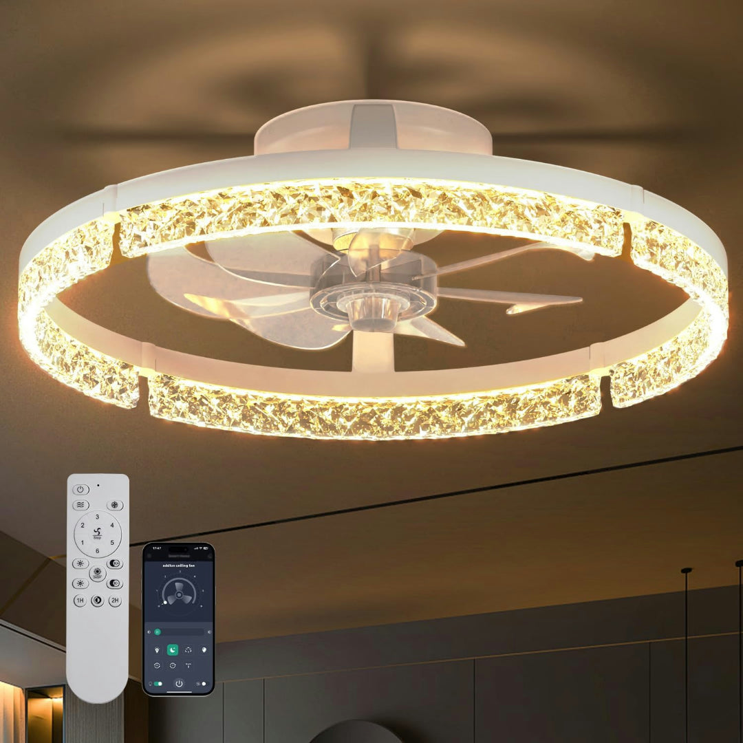 Ventilatore Soffitto LED Moderno Telecomando Silenzioso