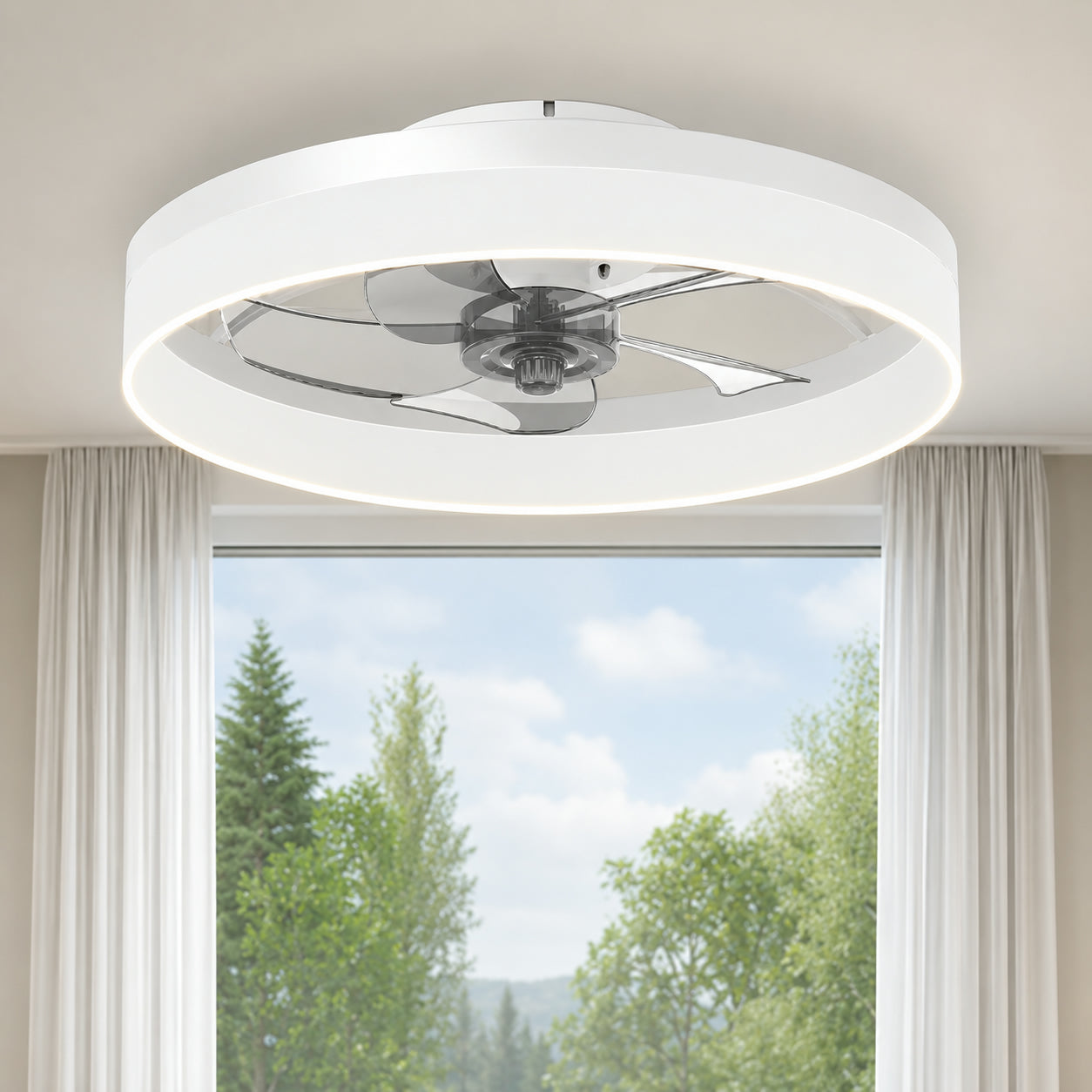 Ventilatore da soffitto LED silenzioso con telecomando dimmerabile