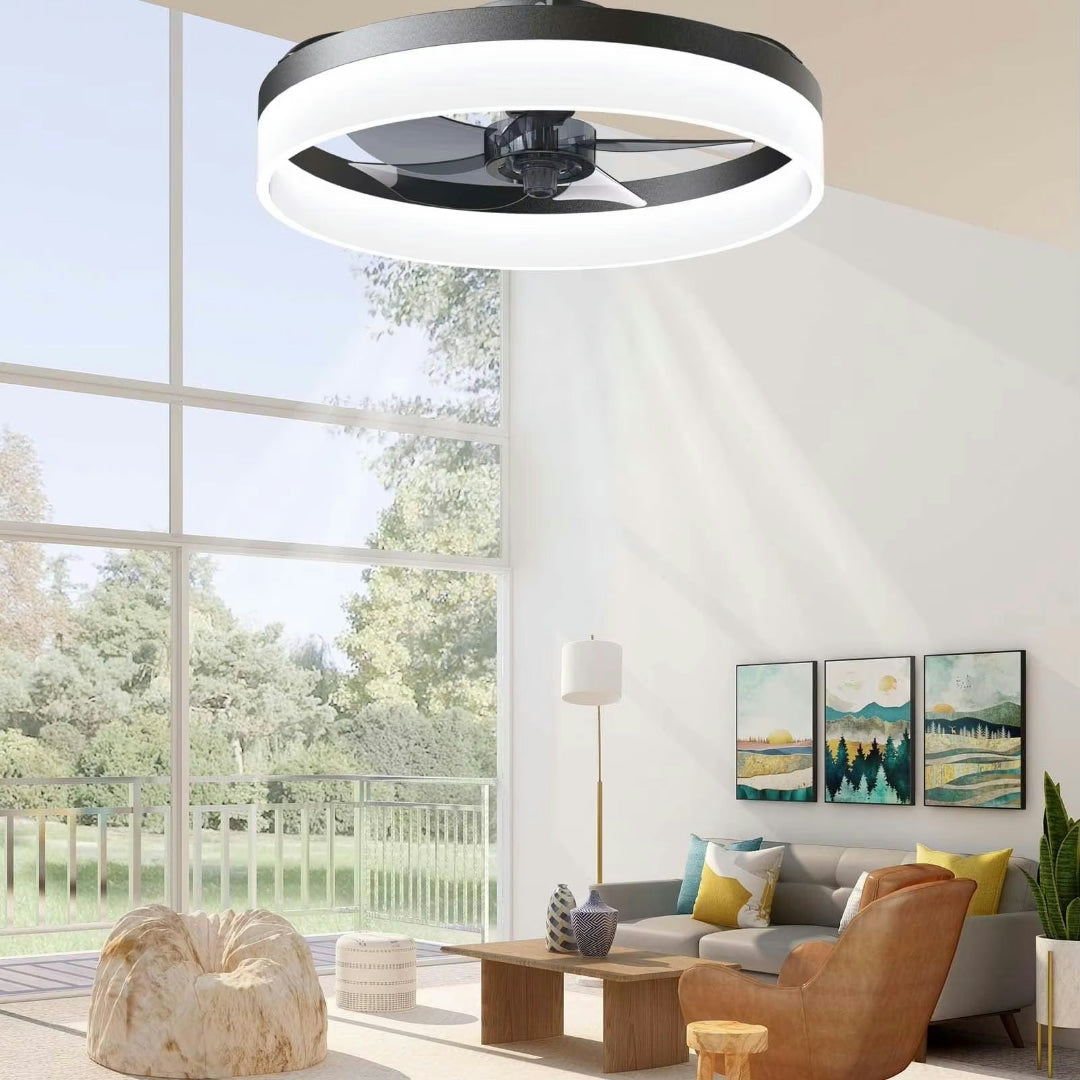 Ventilatore da soffitto LED silenzioso con telecomando dimmerabile