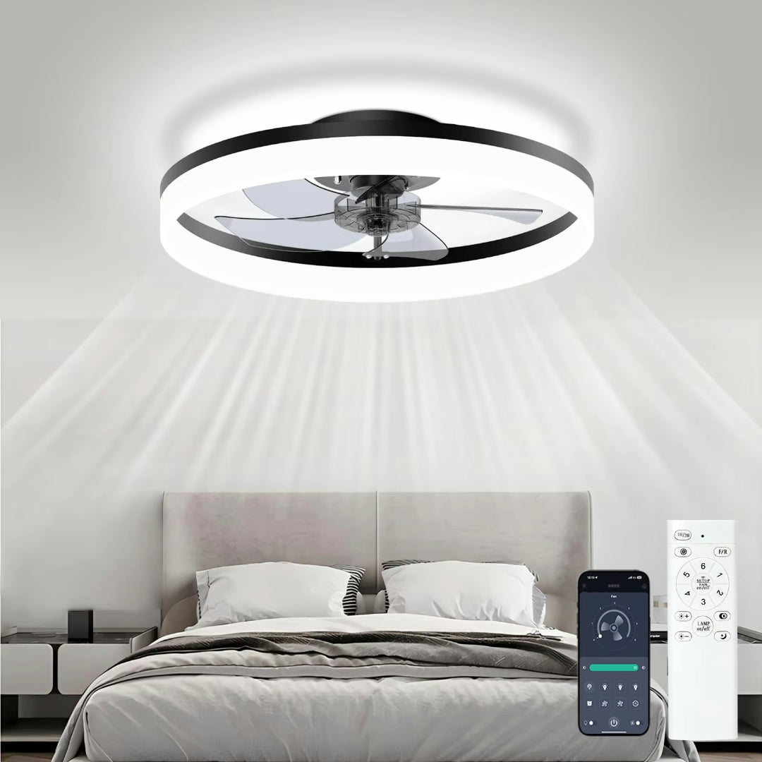 Ventilatore da soffitto LED silenzioso con telecomando dimmerabile