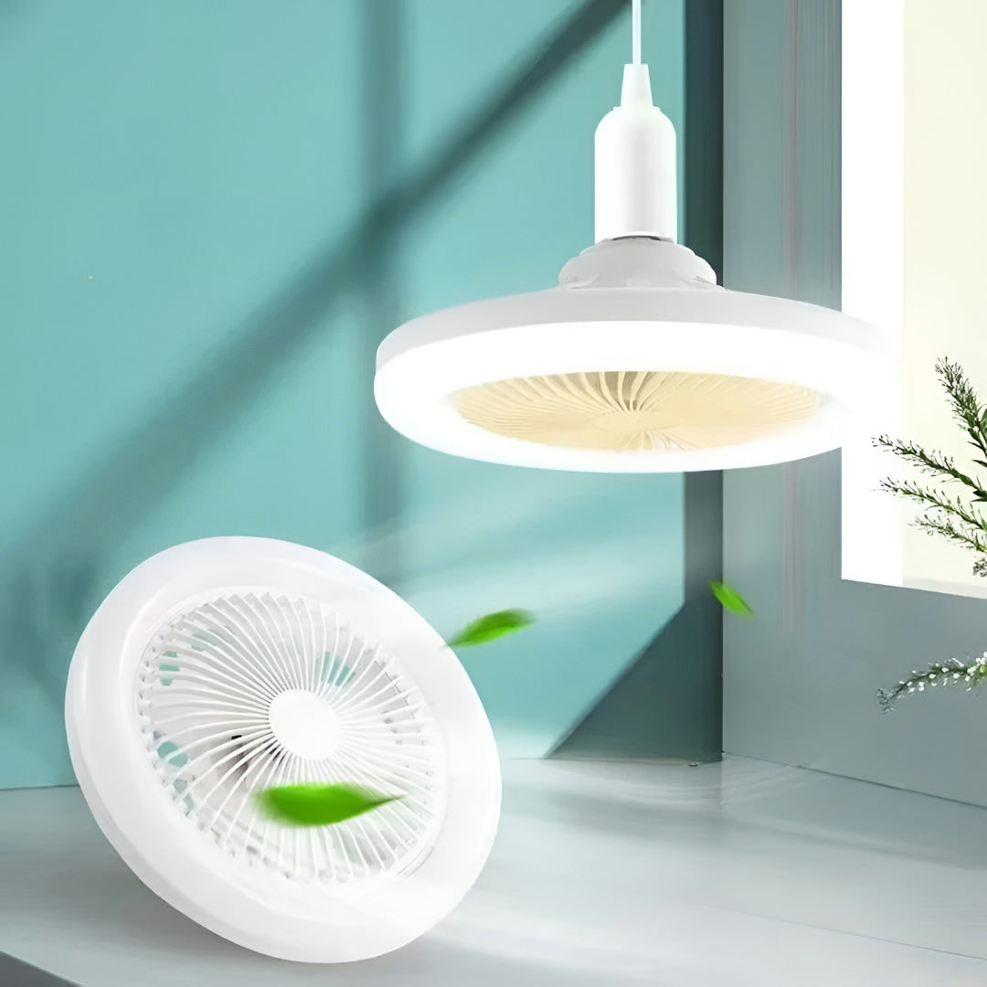 Ventilatore da soffitto con luce LED e telecomando, attacco incluso