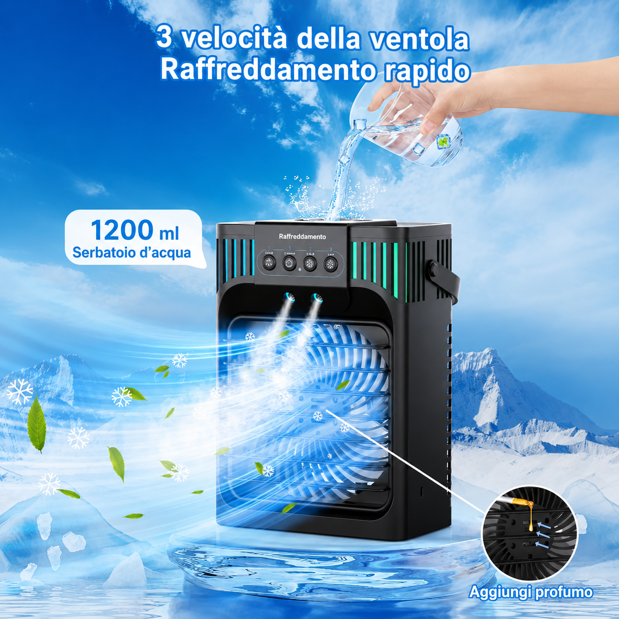 Mini Portable Fan Air Conditioner USB Portable Fan