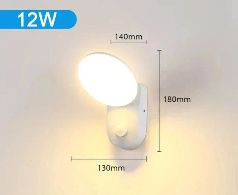 LumiGuard - Candeeiro de Parede LED Moderno com Sensor de Movimento, Resistente ao Tempo e Poupa Energia
