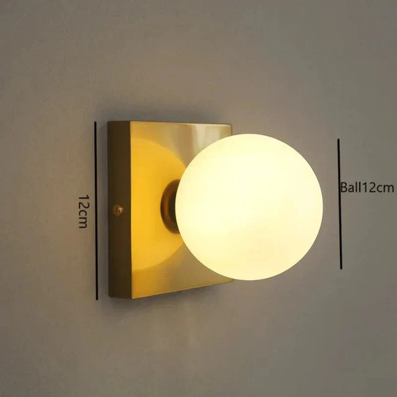 BrightSquare - LED Wall Lamp with Glass Globe – Square Wall Lighting