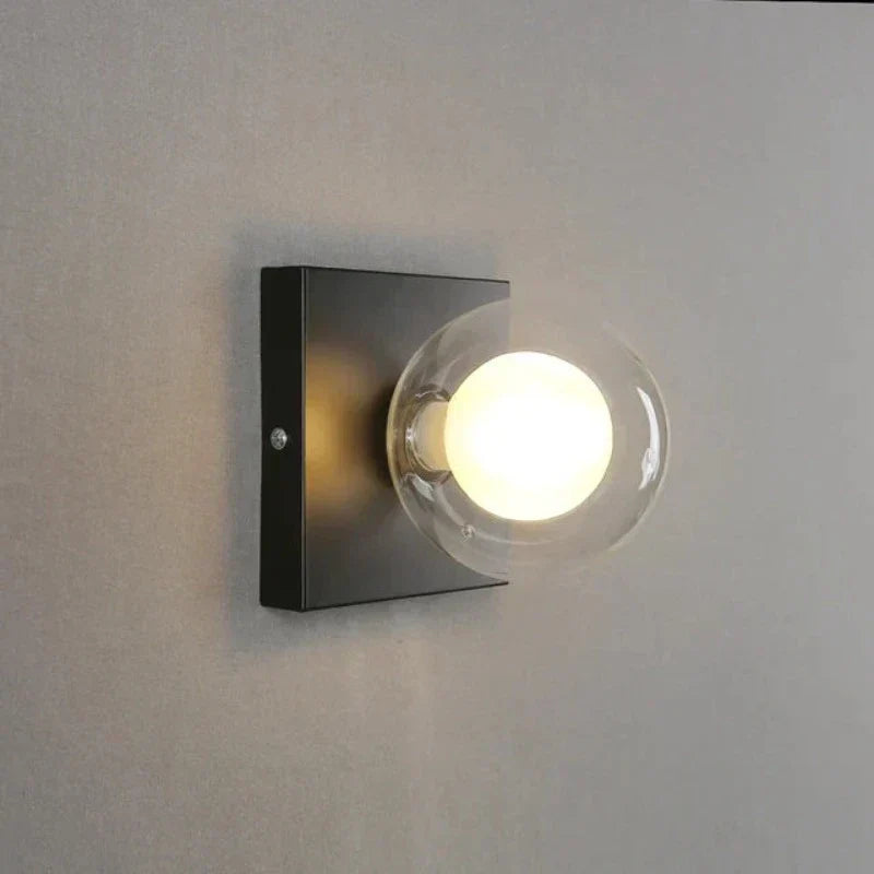 BrightSquare - LED Wall Lamp with Glass Globe – Square Wall Lighting
