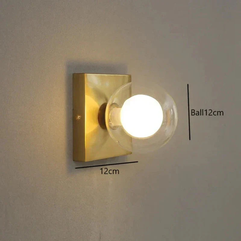 BrightSquare - LED Wall Lamp with Glass Globe – Square Wall Lighting