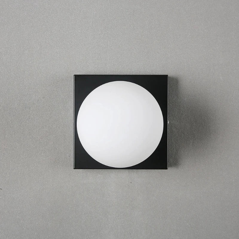 BrightSquare - LED Wall Lamp with Glass Globe – Square Wall Lighting