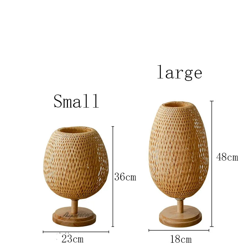 RusticLight - Vintage Bamboo Table Lamp