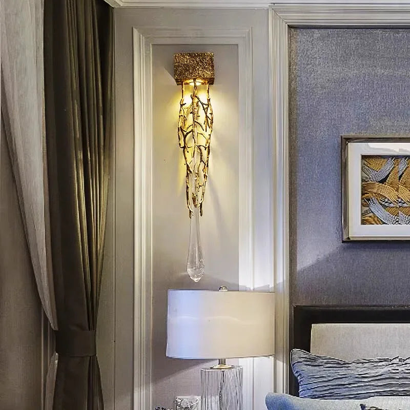 CrystalLux - Lâmpada de Parede de Cristal Luxuosa em Estilo Antigo Iluminação Elegante