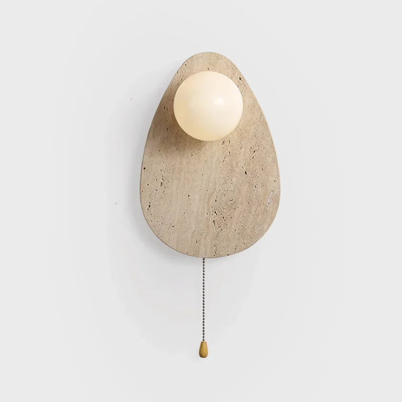 RusticStone - Handmade Wall Lamp of Natural Stone for Atmospheric Lighting
