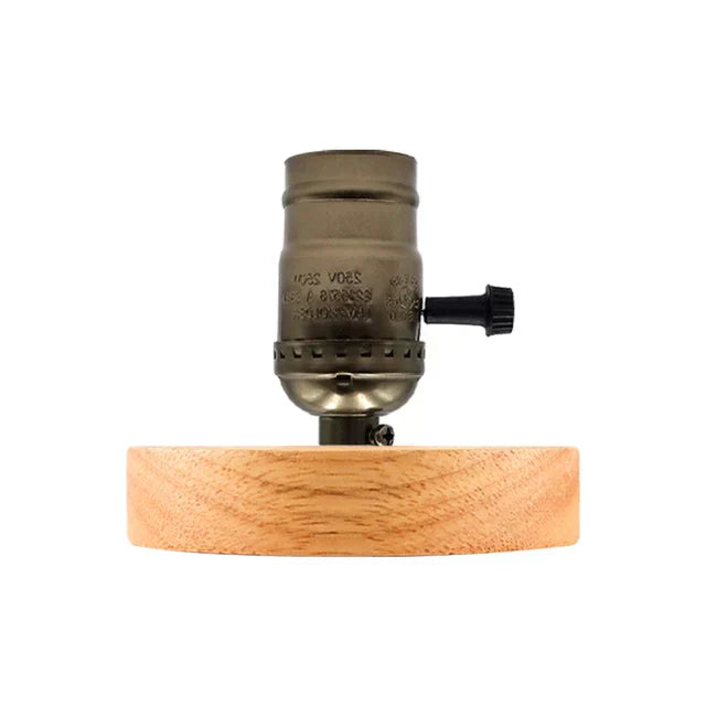 RetroWood - Wooden Table Lamp with Light Bulb for Atmospheric Lighting