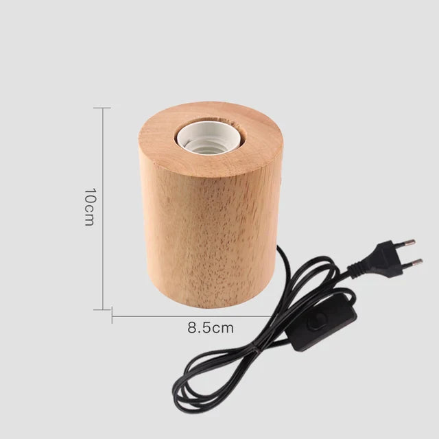 RetroWood - Wooden Table Lamp with Light Bulb for Atmospheric Lighting