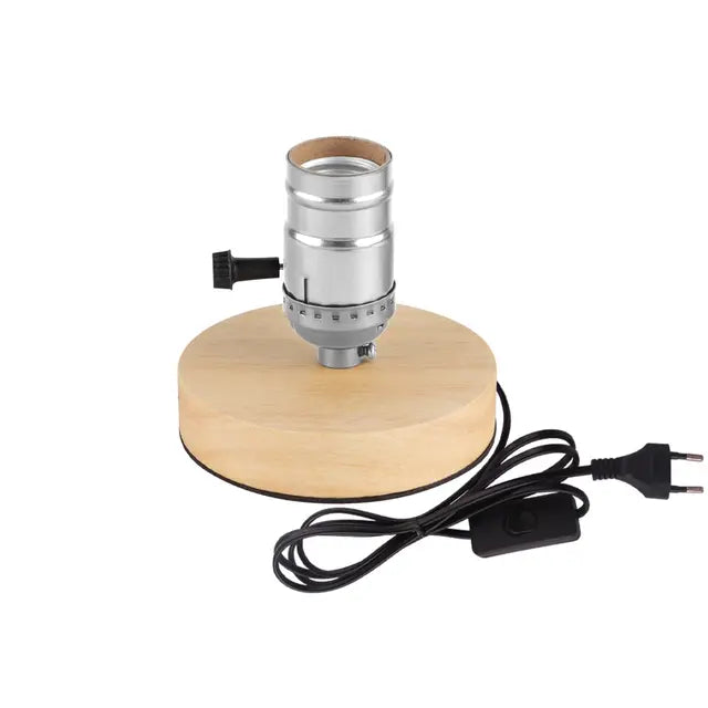 RetroWood - Wooden Table Lamp with Light Bulb for Atmospheric Lighting