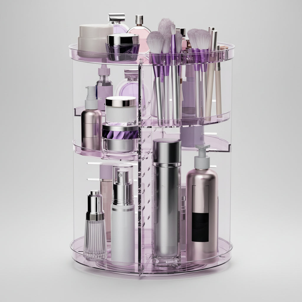 Organizer Trucco Girevole Altezze Regolabili Grande Capacità