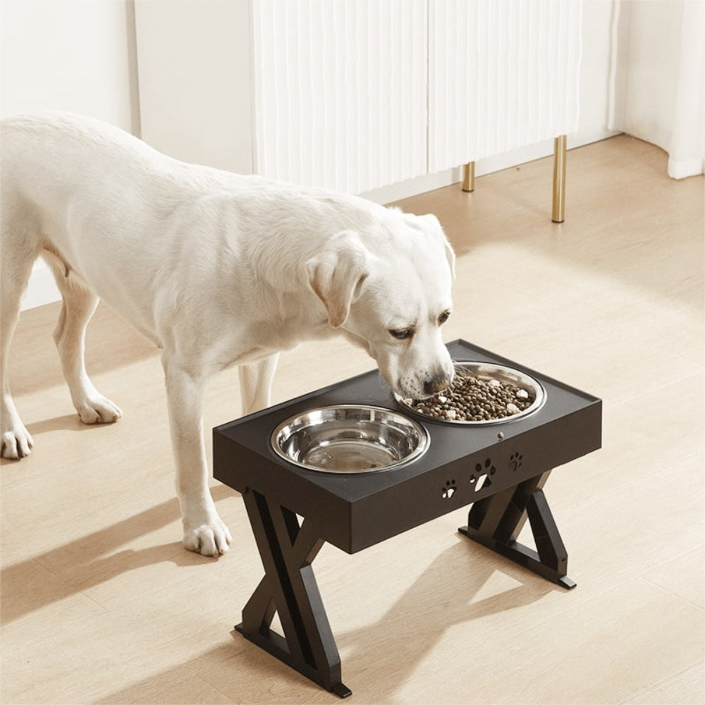 Ciotole Per Cani Rialzate Doppie Acciaio Inox Regolabili