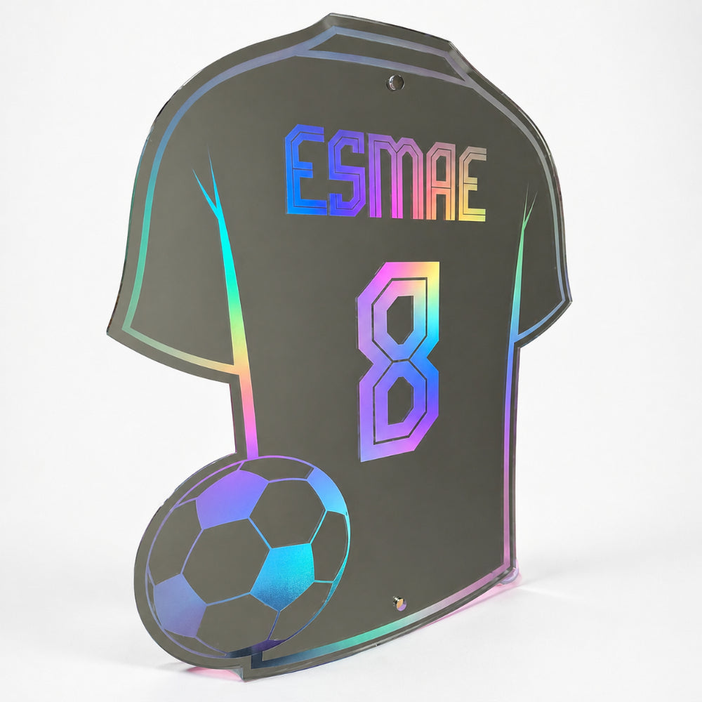 World Cup Soccer Jersey Mirror Name LED Personalized Gift