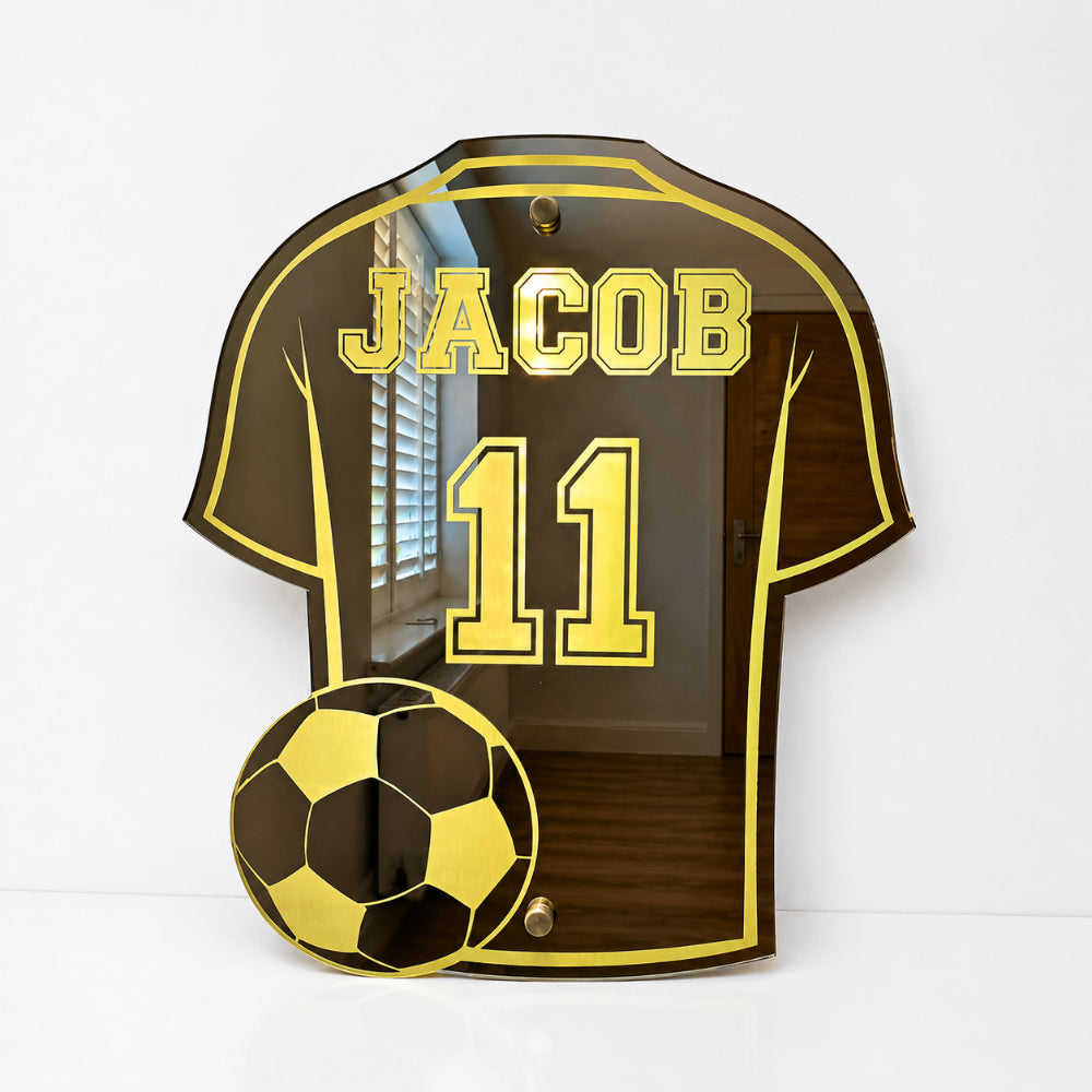 World Cup Soccer Jersey Mirror Name LED Personalized Gift