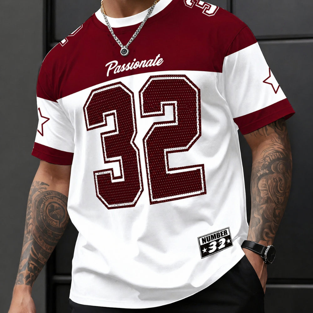 Camisola de Futebol Mundial Camisola de Futebol Homem Desporto Estampado Casual
