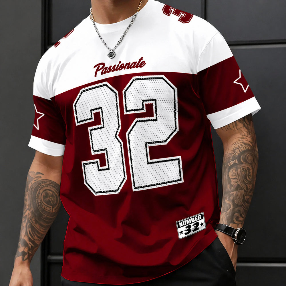Camisola de Futebol Mundial Camisola de Futebol Homem Desporto Estampado Casual