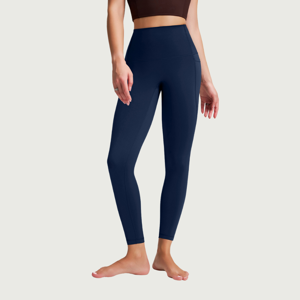 Leggings da donna a vita alta con tasca laterale per yoga e ginnastica