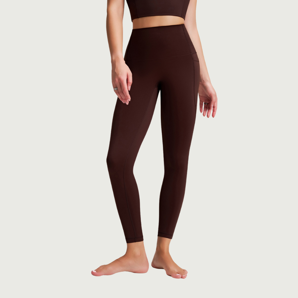 Leggings da donna a vita alta con tasca laterale per yoga e ginnastica