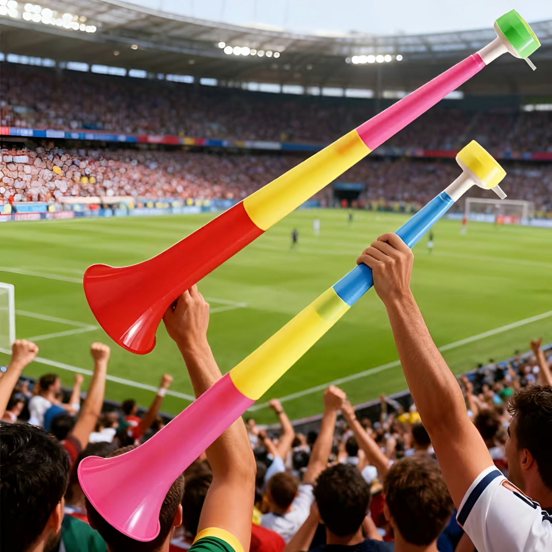 Vuvuzela World Cup Football Stadium Set Foldable Horn 6 Pieces