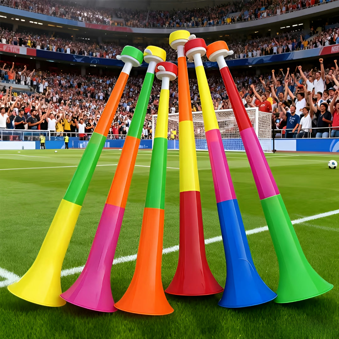 Vuvuzela World Cup Football Stadium Set Foldable Horn 6 Pieces