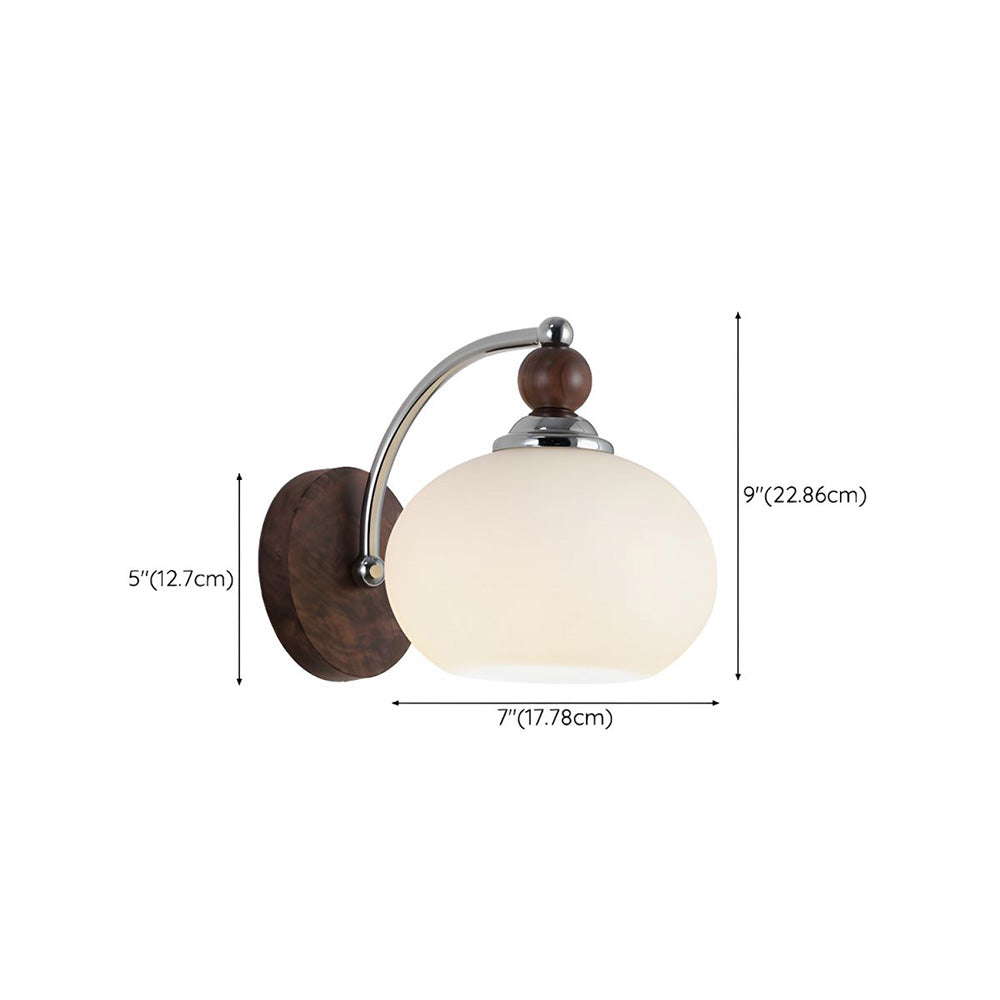 Candeeiro de Parede com Cúpula de Vidro em Forma de Cogumelo Moderno