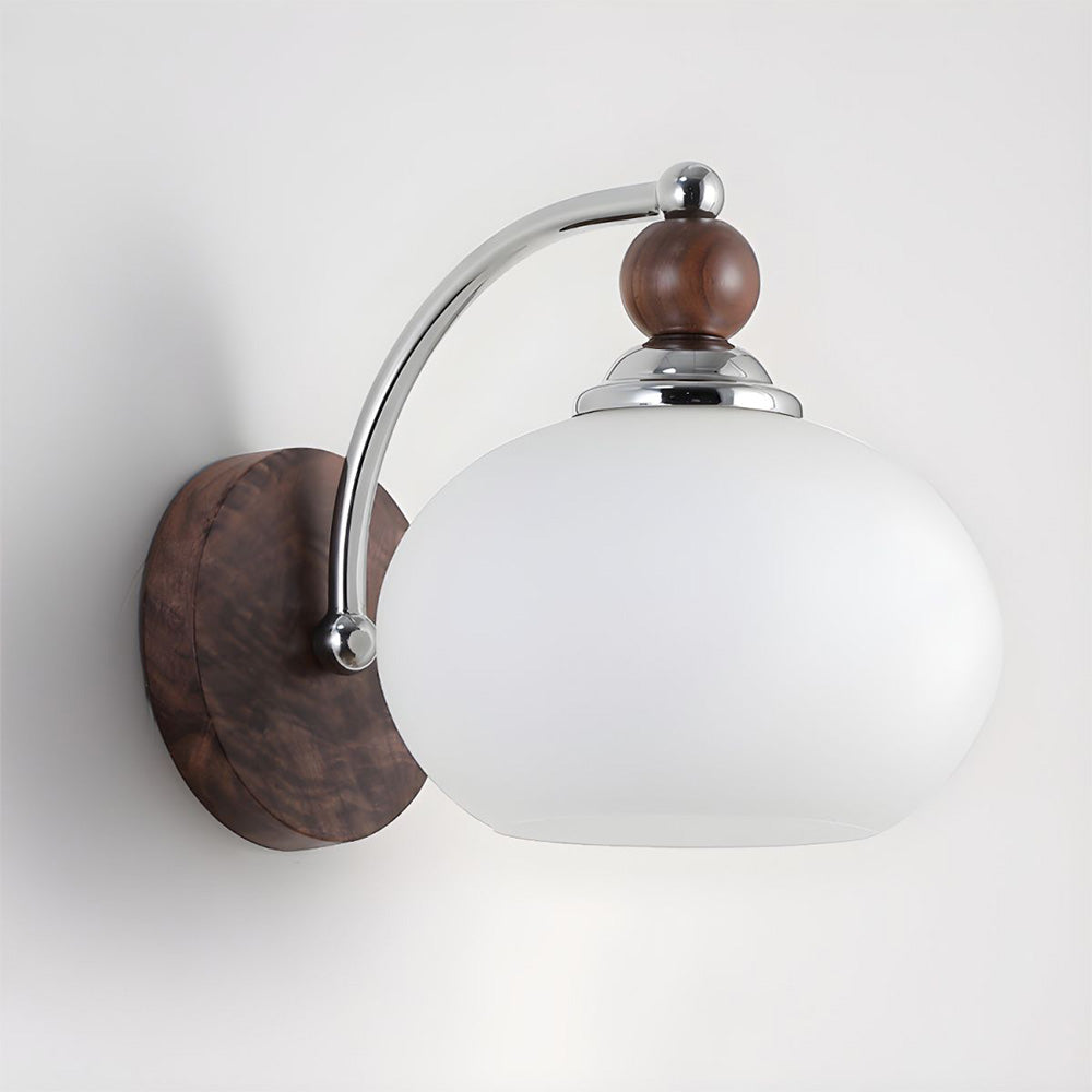 Candeeiro de Parede com Cúpula de Vidro em Forma de Cogumelo Moderno