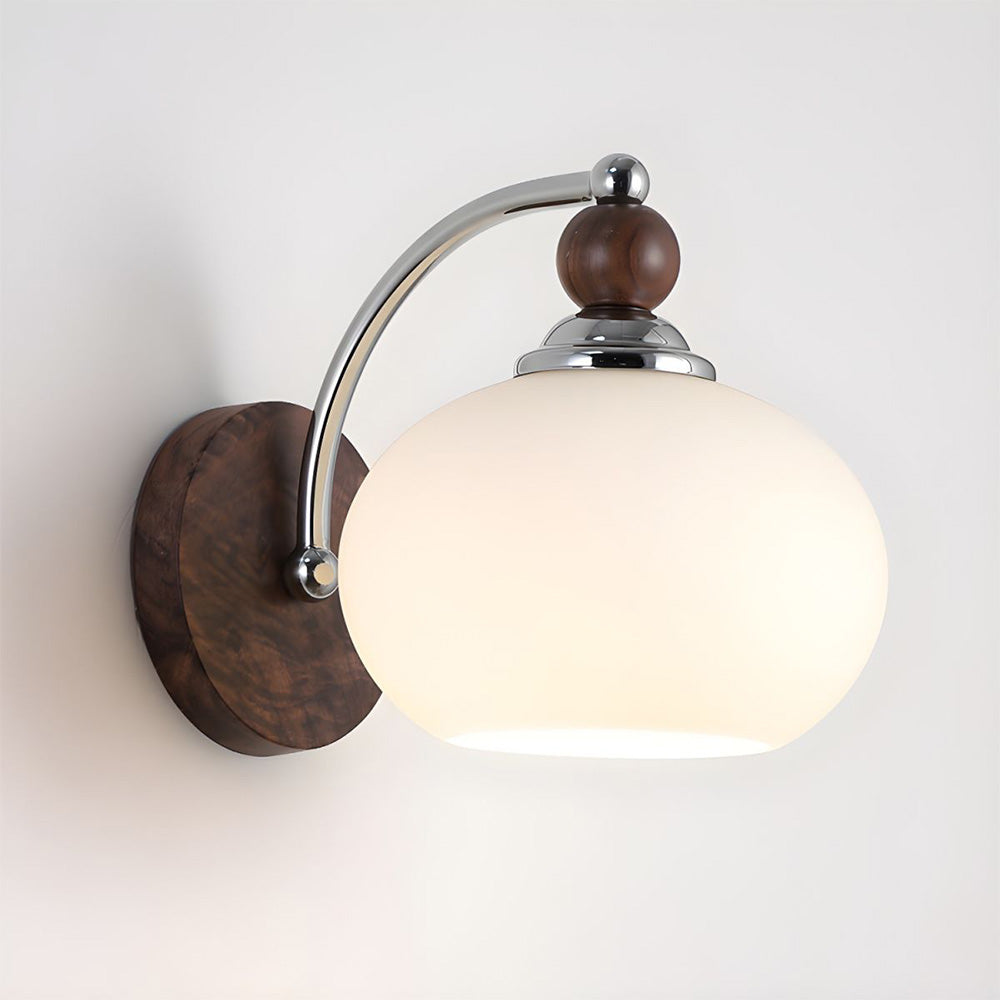 Candeeiro de Parede com Cúpula de Vidro em Forma de Cogumelo Moderno