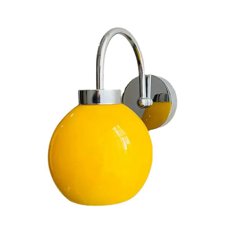 Bauhaus Crema Lampada da Parete in Vetro Francese