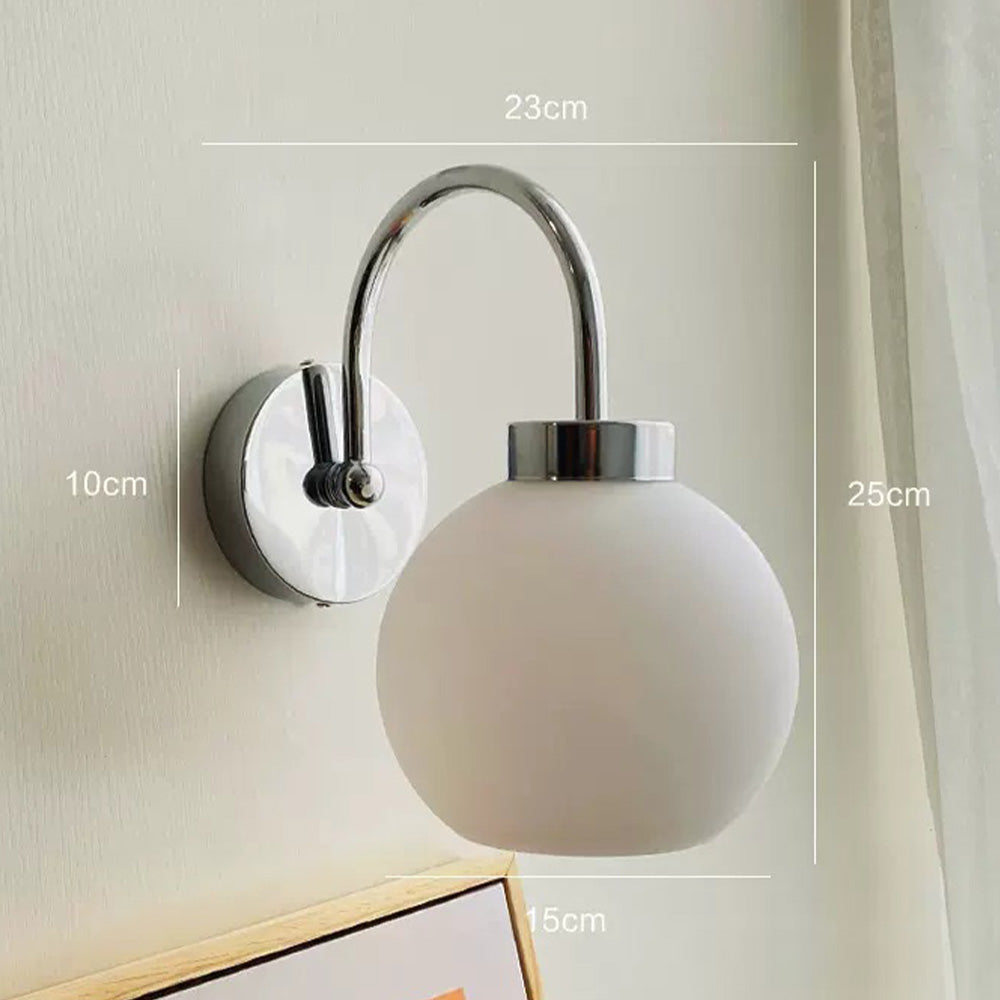 Bauhaus Crema Lampada da Parete in Vetro Francese