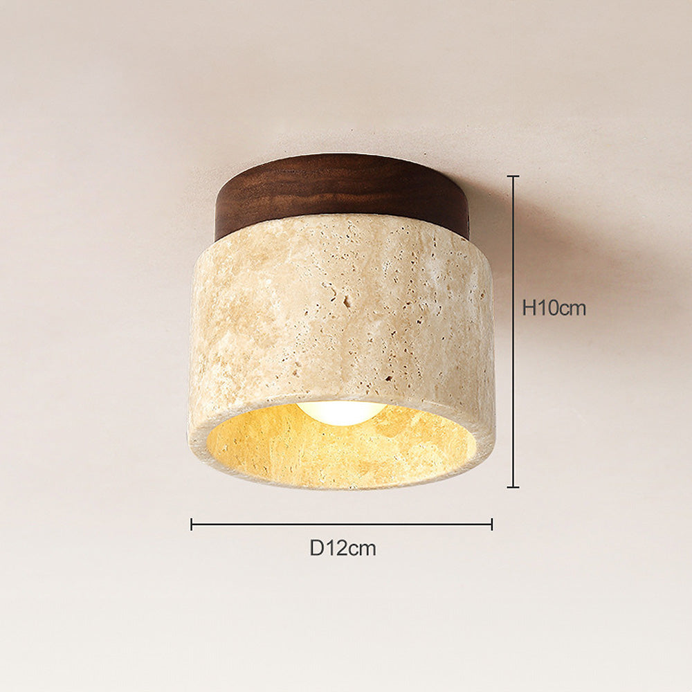 Industriale Moderna Lampada da Parete in Pietra Beige