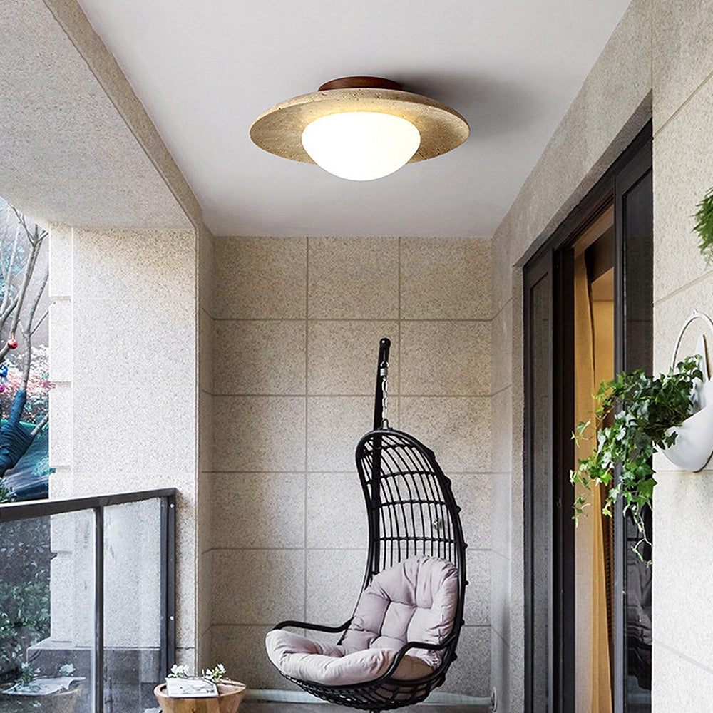 Industriale Moderna Lampada da Parete in Pietra Beige