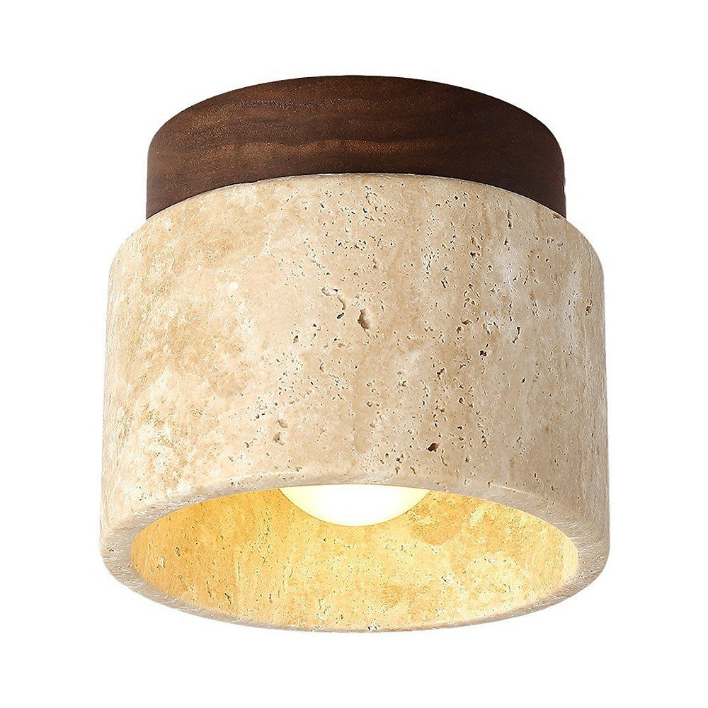 Industriale Moderna Lampada da Parete in Pietra Beige