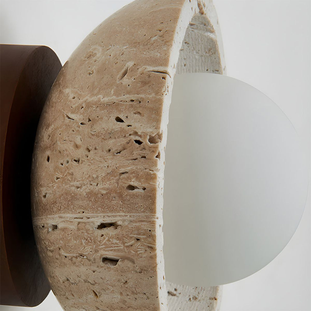 Industriale Moderna Lampada da Parete in Pietra Beige