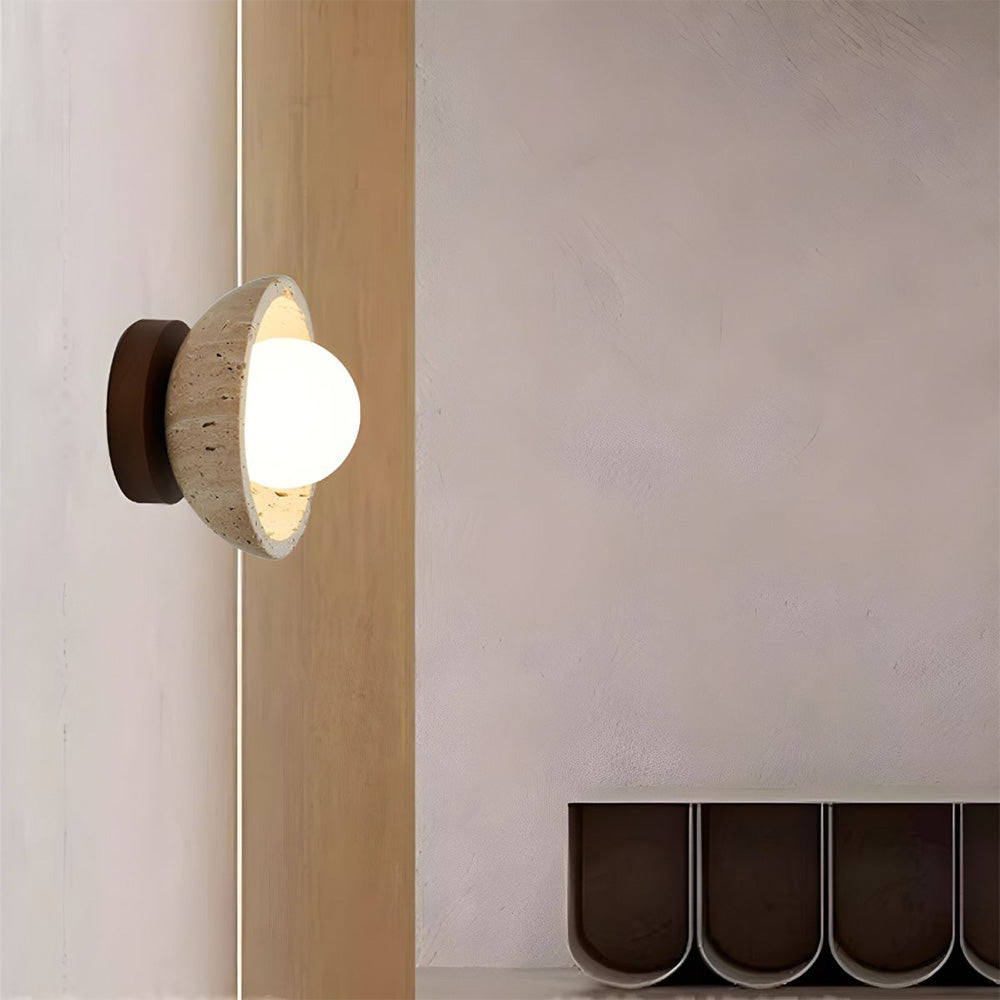 Industriale Moderna Lampada da Parete in Pietra Beige