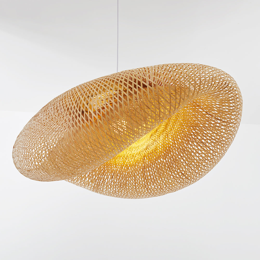 Candeeiro suspenso ZenBamboo LED Esferas de Bambu para Quarto