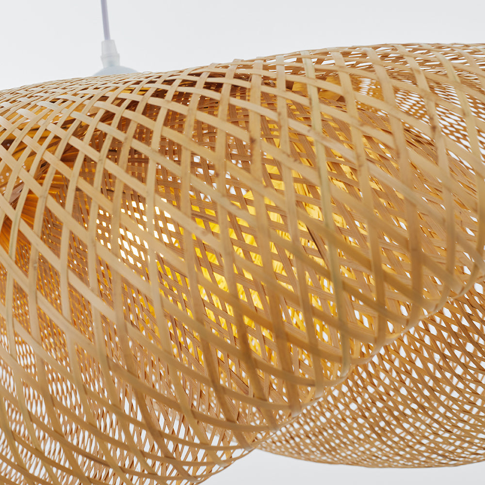 Candeeiro suspenso ZenBamboo LED Esferas de Bambu para Quarto