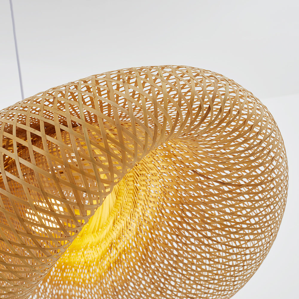 Candeeiro suspenso ZenBamboo LED Esferas de Bambu para Quarto