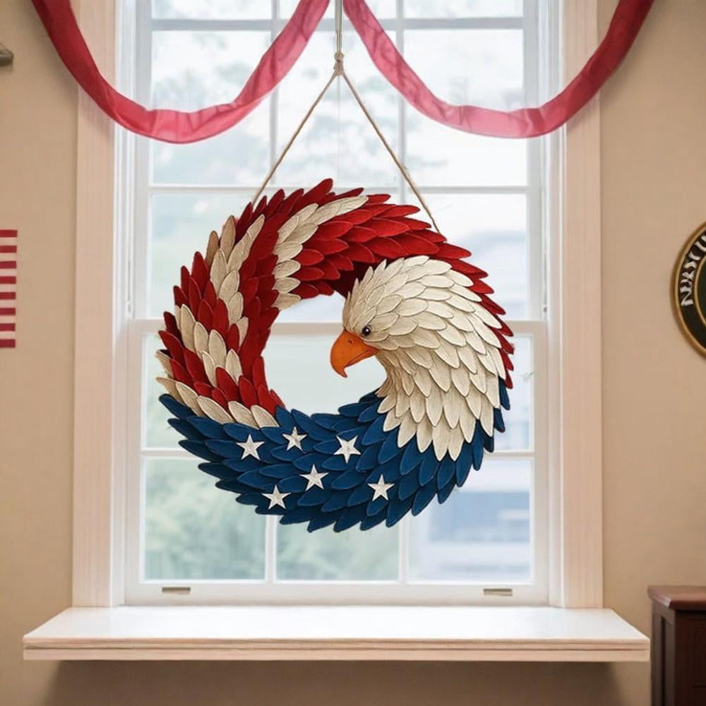 Eagle Wreath Wall Decoration Indoor Veterans Hanging Ornament