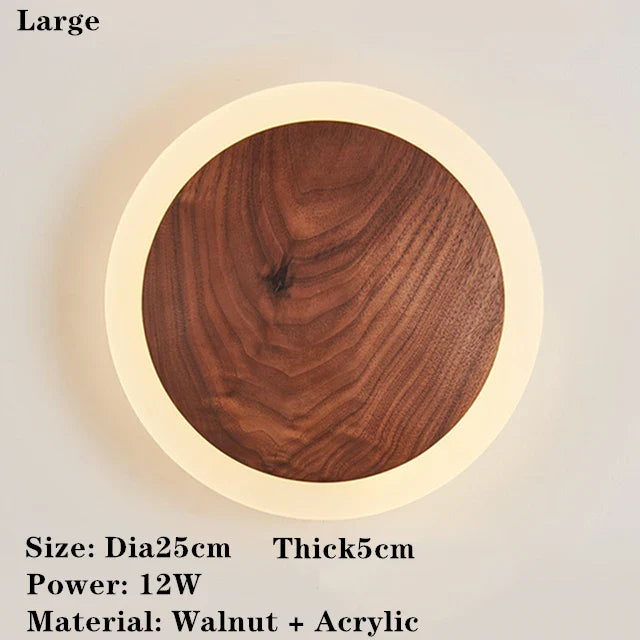 PureWalnut - Walnut Aura Wall Lamp | Natural Elegance