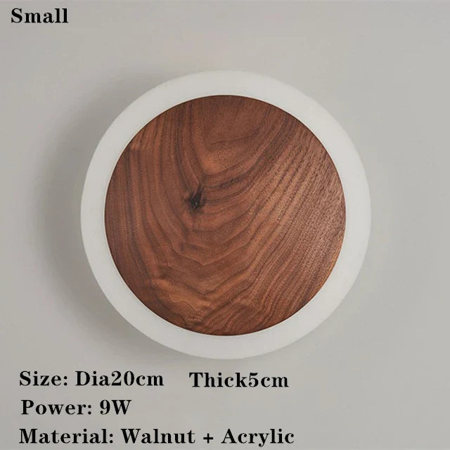 PureWalnut - Walnut Aura Wall Lamp | Natural Elegance