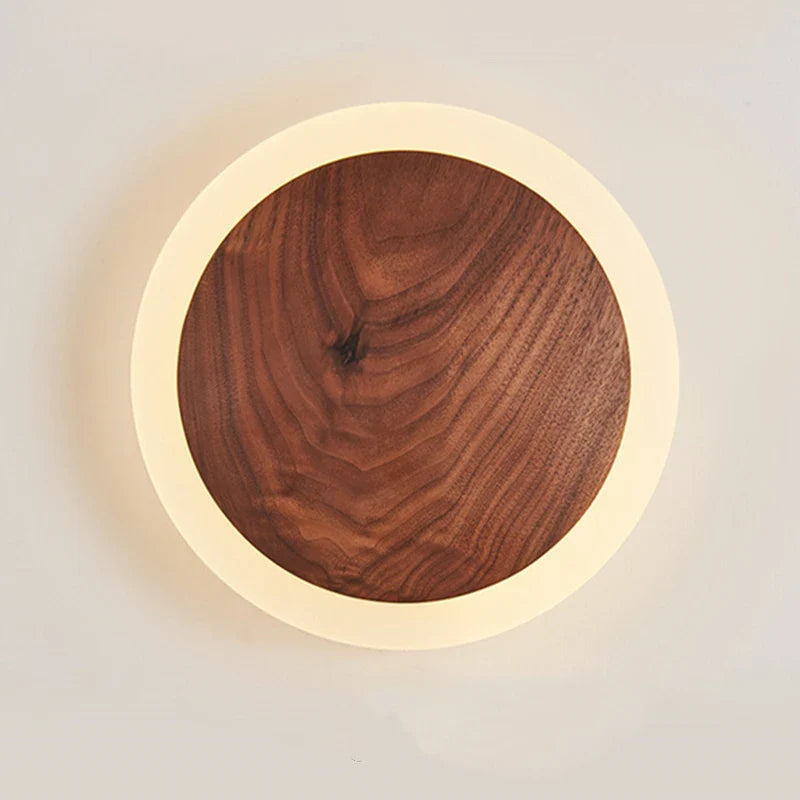 PureWalnut - Walnut Aura Wall Lamp | Natural Elegance